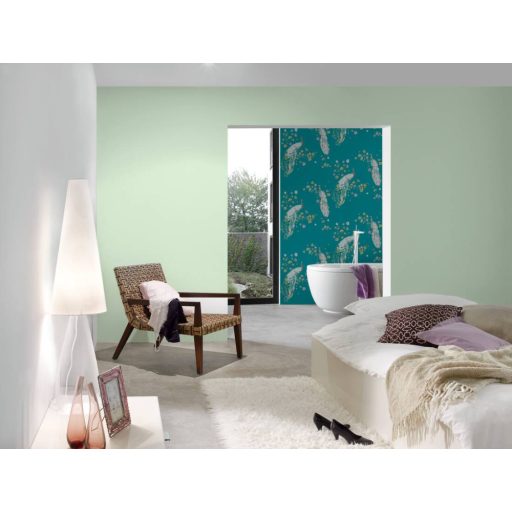 Finom textilhatású egyszínű struturált minta zöld/világoszöld tónus tapéta