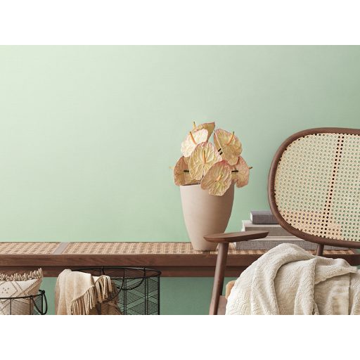 Finom textilhatású egyszínű struturált minta zöld/világoszöld tónus tapéta