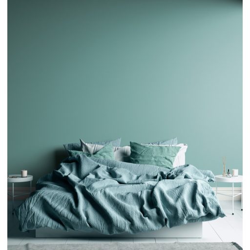 Finom textilhatású egyszínű struturált minta zöld/türkizzöld tónus tapéta