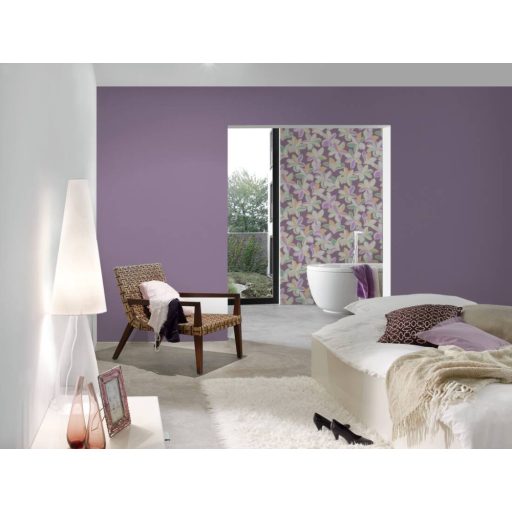 Finom textilhatású egyszínű struturált minta lila tónus tapéta