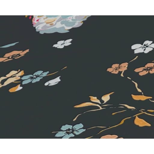 Páváskodás felsőfokon - Pávák díszes színpompás tollazatban fekete és szines tapéta