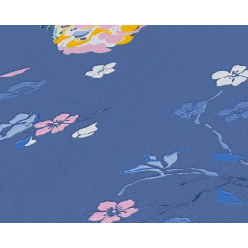 Páváskodás felsőfokon - Pávák díszes színpompás tollazatban kék sárga és szines tapéta