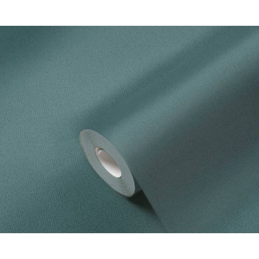 Elegancia és a természetes stílus ötvözete vászontextúrájú minta zöld/petrolzöld tónus tapéta