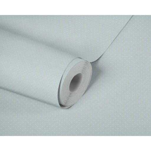 Apró pöttyös minta a romantika felől közelítve világoskék és fehér tónus tapéta