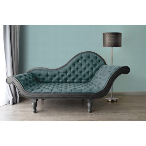 Apró pöttyös minta a romantika felől közelítve türkizkék/zöldeskék és fehér tónus tapéta