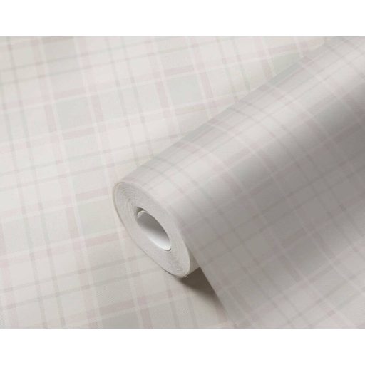 Skótkockás minta textil háttéren fehér zöld és rózsaszín tónus tapéta