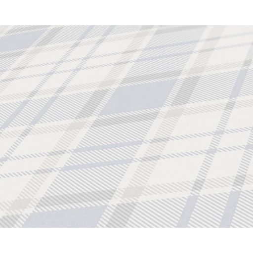 Skótkockás minta textil háttéren fehér szürke és kék tónus tapéta