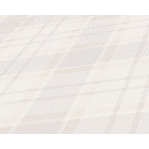 Skótkockás minta textil háttéren krém bézs szürkésbézs és szürke tónus tapéta