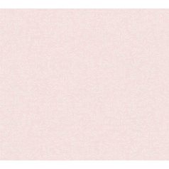   Karcsú ágakon filigrán levelek mintája rózsaszín és krémfehér tónus tapéta
