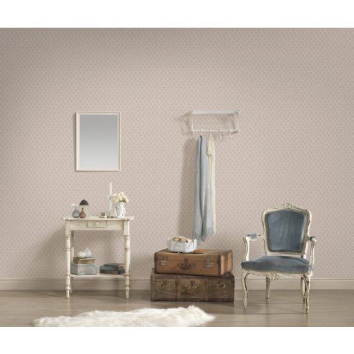 Diszkrét filigrán apró virágminta krém zöld zöldeskék/türkiz tónus tapéta