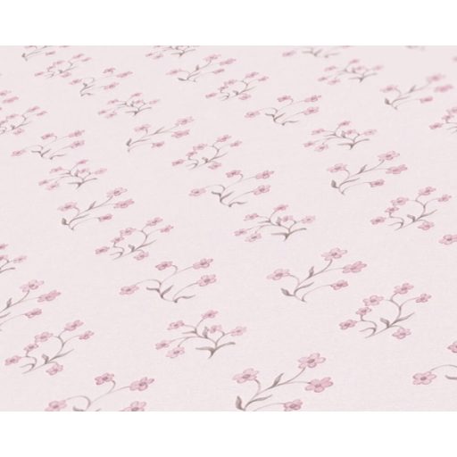Diszkrét filigrán apró virágminta krémrózsaszín szürkésbézs és rózsaszín tónus tapéta