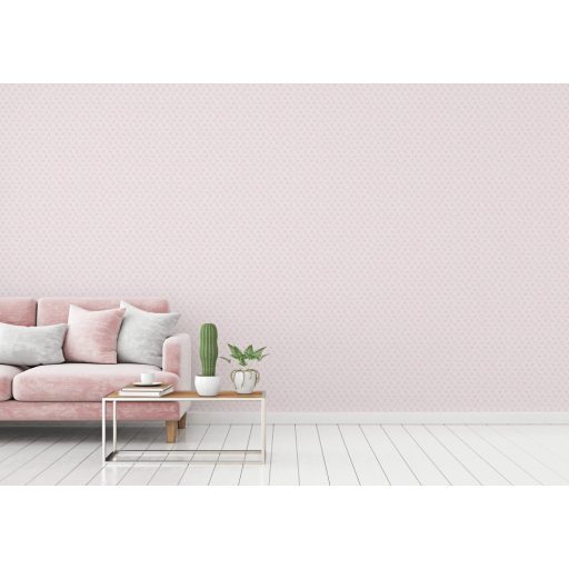 Diszkrét filigrán apró virágminta krémrózsaszín szürkésbézs és rózsaszín tónus tapéta