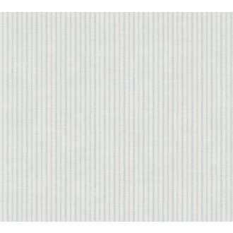   Vintage megjelenésű vékony csíkozású minta szürkésfehér és kék/zöldeskék tónus tapéta