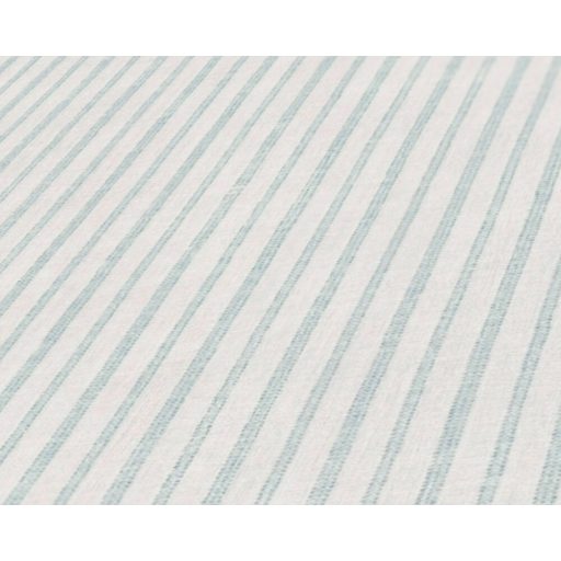 Vintage megjelenésű vékony csíkozású minta szürkésfehér és kék/zöldeskék tónus tapéta