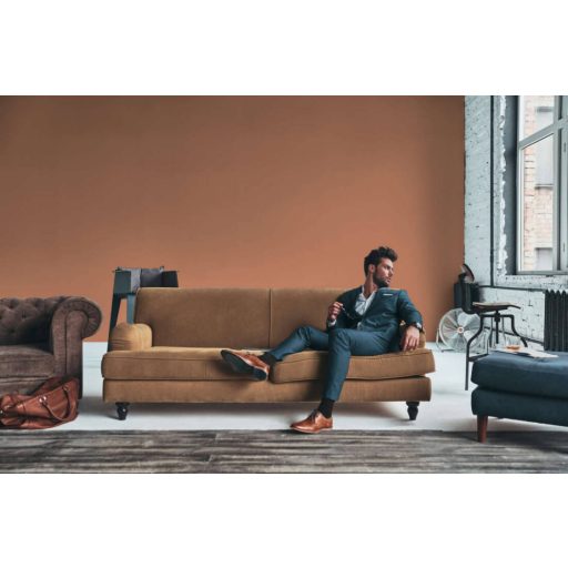 Finom textúrájú egyszínű minta lazacszín/narancs tónus tapéta