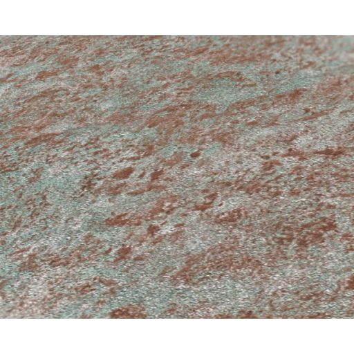 Shabby stílusú pompás beton/vakolat megjelenítés vörösesbarna zöld és fémes ezüst tónus fémes hatás tapéta