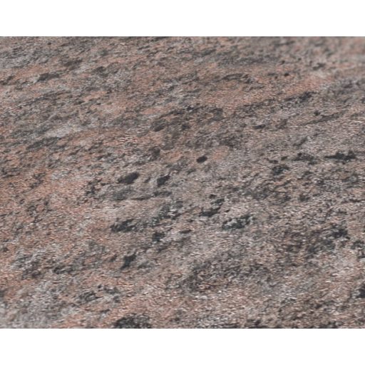 Shabby stílusú pompás beton/vakolat megjelenítés vörösesbarna fekete és fémes ezüst/roségold/réz tónus fémes hatás tapéta