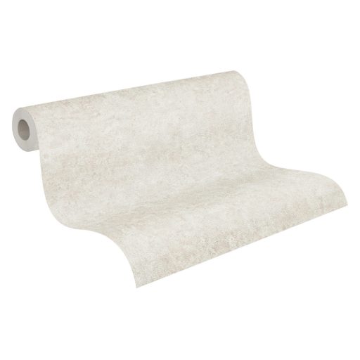 Shabby stílusú pompás beton/vakolat megjelenítés krémszürke szürkésbézs és gyöngyház tónus fémes hatás tapéta