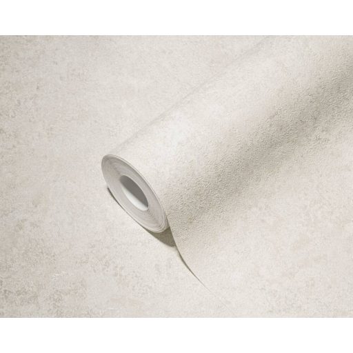 Shabby stílusú pompás beton/vakolat megjelenítés krémszürke szürkésbézs és gyöngyház tónus fémes hatás tapéta