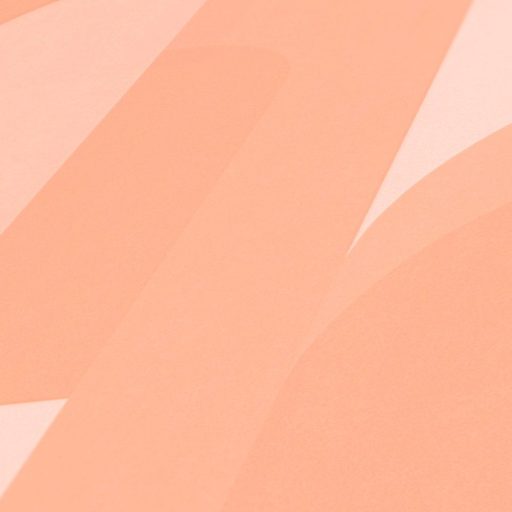 Geometrikus formákkal kialakított nagyvonalú grafikai minta Bauhaus jegyekkel bézs rózsaszín és narancs tónus tapéta
