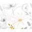 Virágszirmok és a grafika nagy találkozása fehér szürke sárga és fekete tónus falpanel