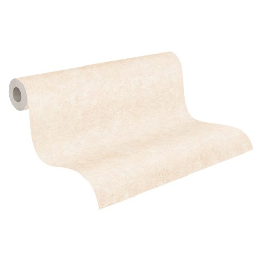 Strukturált egyszínű beton/vakolatminta krém és sárgásbézs tónus tapéta