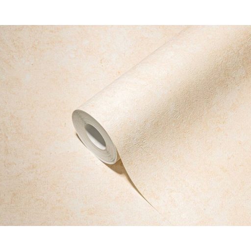 Strukturált egyszínű beton/vakolatminta krém és sárgásbézs tónus tapéta