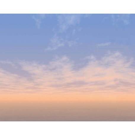 Fátyolfelhős égbolt - naplamente előtti természeti kép kék krém szürke és halvány vörös tónus falpanel