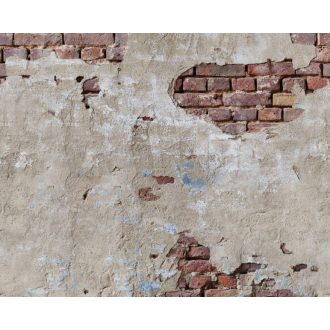   Kopott téglafal Vintage stílusban szürke vörös fekete és kék tónus falpanel