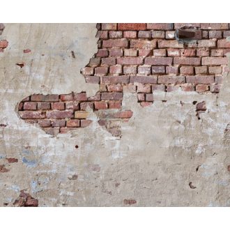   Kopottas megjelenésű vakolt téglafal bézs szürke barna vörös és kék tónus falpanel