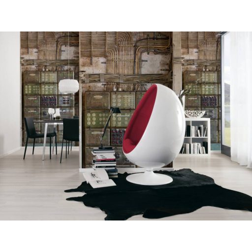 Egykor az ipar fellegvára - Elhagyott gyárcsarnok kapcsolódobozai bézs barna szürke szines falpanel