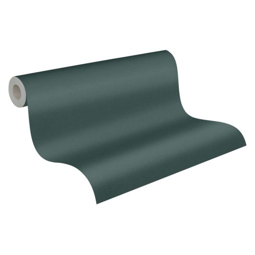 Természetes textilhatású egyszínú strukturált minta petrol/kékeszöld tónus tapéta