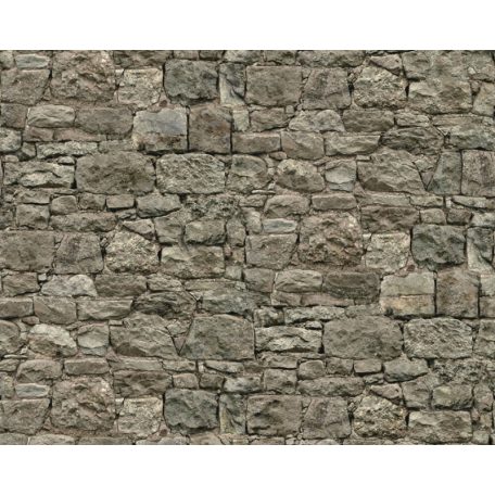 Masszív markáns megjelenésű kőfal szürke szürkésbézs és szürkésbarna tónus falpanel