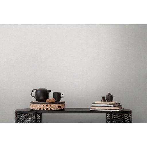 Finoman habosított strukturált egyszínű minta világosszürke tónus tapéta