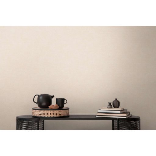 Finoman habosított strukturált egyszínű minta krémszín/világosbézs tónus tapéta