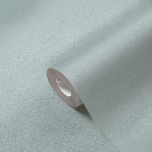 Finoman habosított strukturált egyszínű minta világoszöld/kékeszöld tónus tapéta