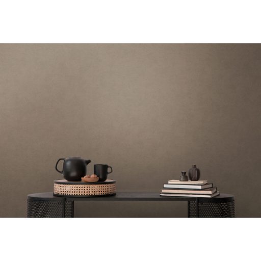 Finoman habosított strukturált egyszínű minta szürke barna/szürkésbarna tónus tapéta