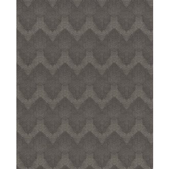   Eijffinger Topaz 394524 WAVE Grafikus Chevron /cikk-cakk/ minta szürkésbézs barna szürkésbarna fémes hatás tapéta