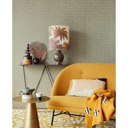 Eijffinger Topaz 394532 GRAPHIC Absztrakt grafikus szürkésbézs arany fémes hatás tapéta