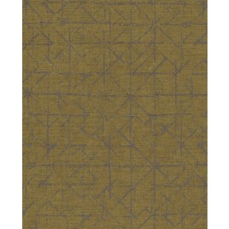  Eijffinger Topaz 394533 GRAPHIC Absztrakt grafikus okker/aranysárga csillogó bézs fémes hatás tapéta
