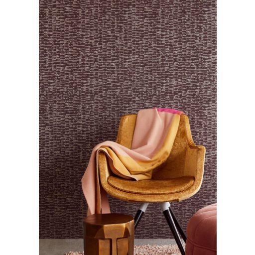 Eijffinger Topaz 394554 BLOCKS Absztrakt barnás ibolyaszín ezüst fémes hatás tapéta