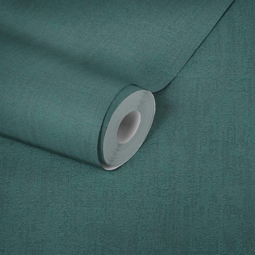 Strukturált fémes hatású beton/vakolatminta zöld/petrolzöld tónus tapéta