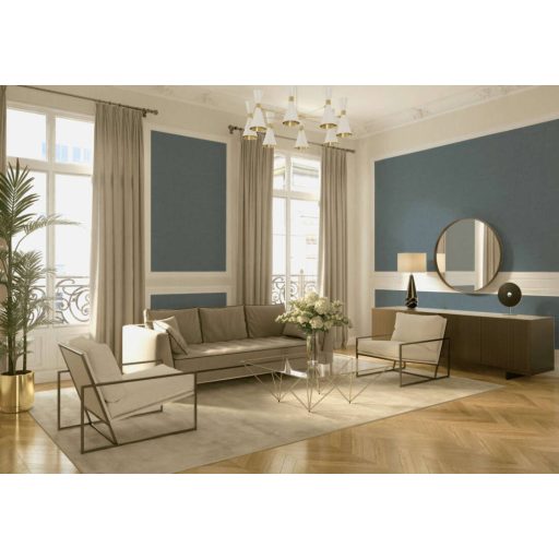 Strukturált fémes hatású beton/vakolatminta zöldeskék tónus tapéta