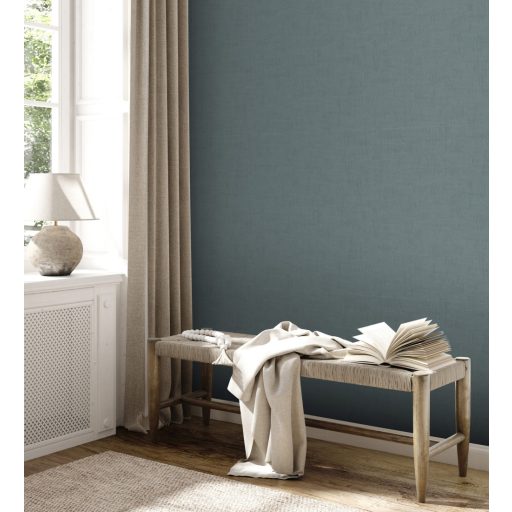 Strukturált fémes hatású beton/vakolatminta zöldeskék tónus tapéta