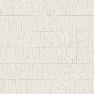   Fémes vonalakkal kialakított grafikus mozaikminta krém és gyöngyház tónus fémes hatás tapéta