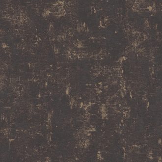   Kopott beton/vakolat hatású minta fémes kiemelésekkel sötétbarna/antracit és arany tónus fémes hatás tapéta
