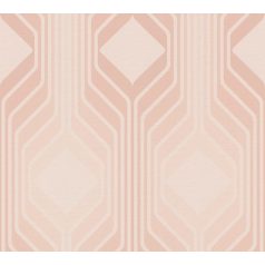   Rombuszmintán alapuló grafikus színátmenetes retro minta krém bézs és rózsaszín tónusok tapéta