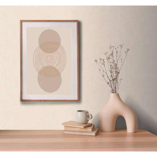 Finom textúrájú vászonhatású egyszínű minta krém/világosbézs tónus tapéta