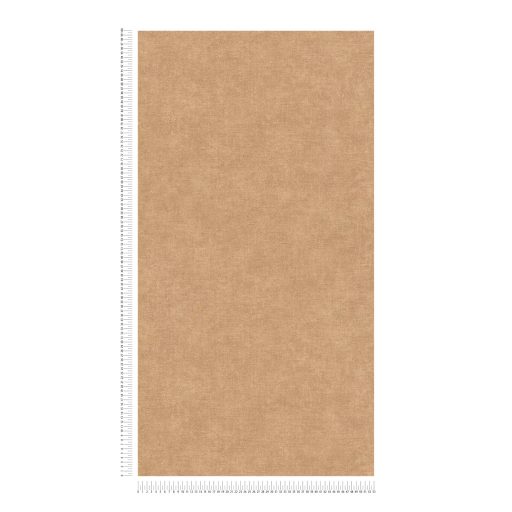 Finom vászonhatású texturált UNI minta függőleges vonalakkal karamellbarna tónus tapéta