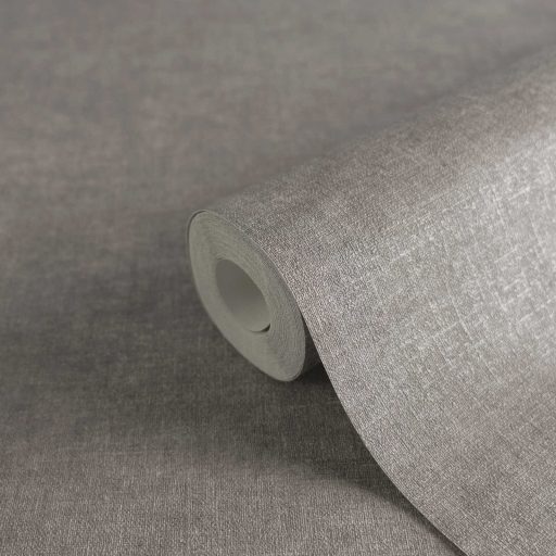 Finom vászonhatású texturált UNI minta függőleges vonalakkal szürke tónus tapéta